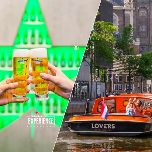 Ámsterdam: Paseo en barco de 1 hora + Entrada a la Experiencia Heineken