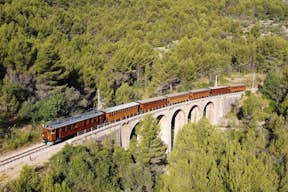 Aerial view of the Sóller train