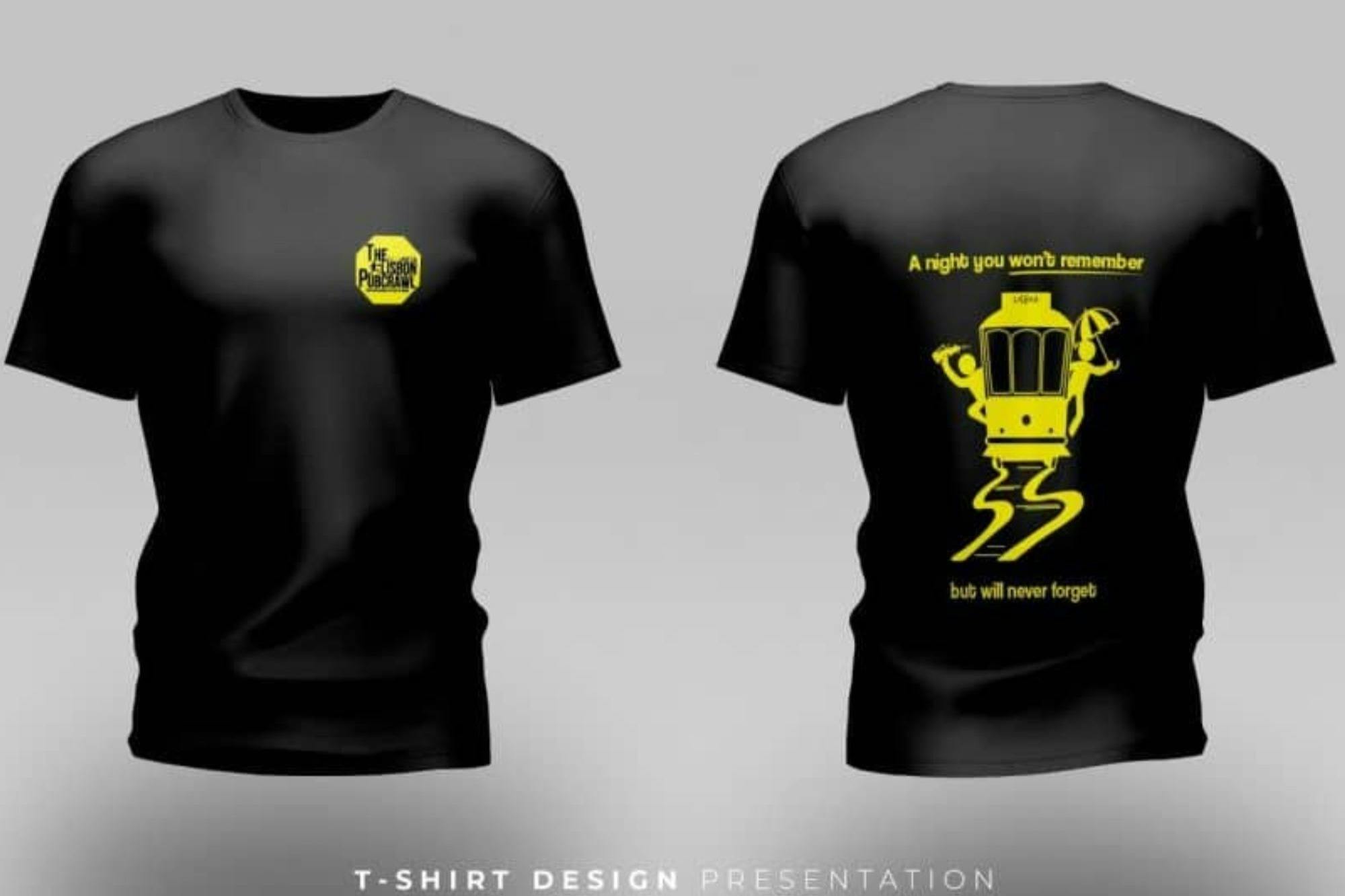 pub crawl + t-shirts