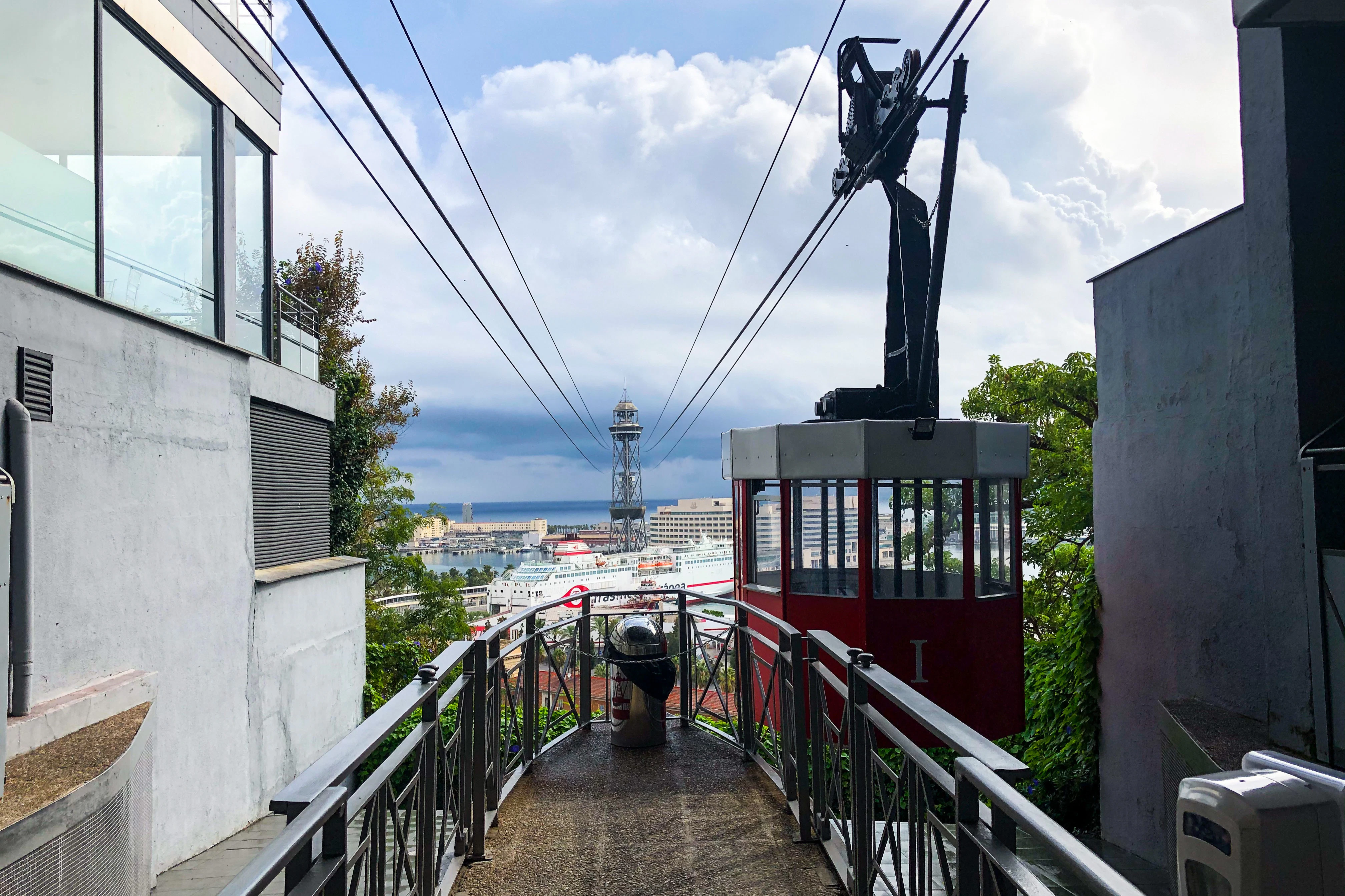 Barcelona Cable Car: One-Way from Montjuic Mountain