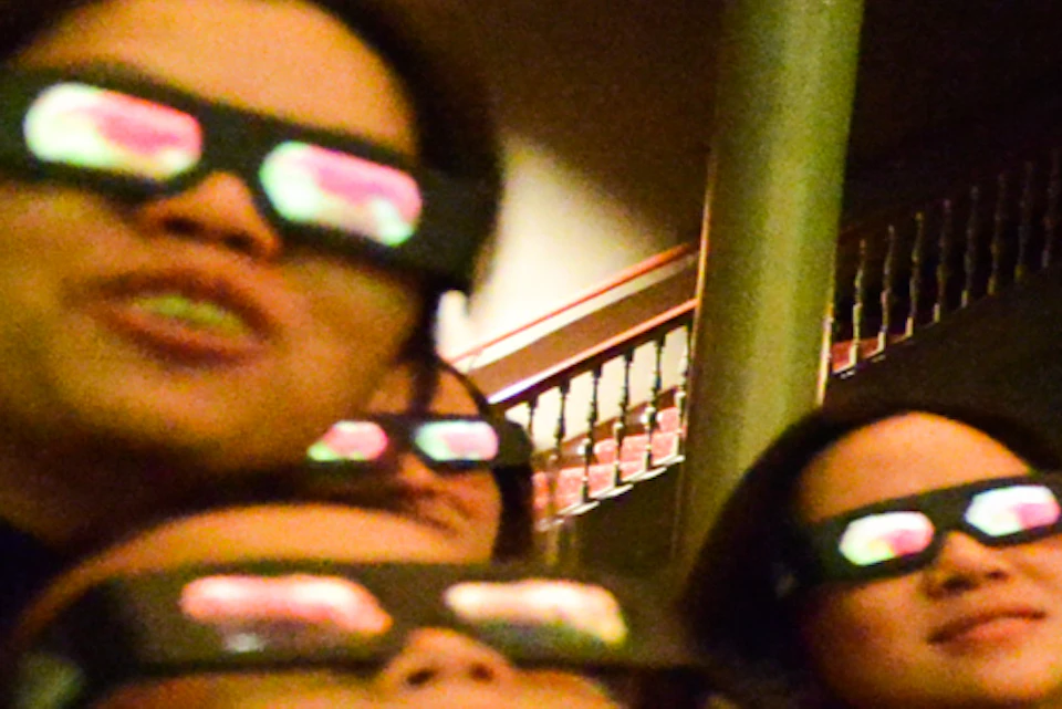 People enjoying a 4D show inside the American Museum of Natural History History.