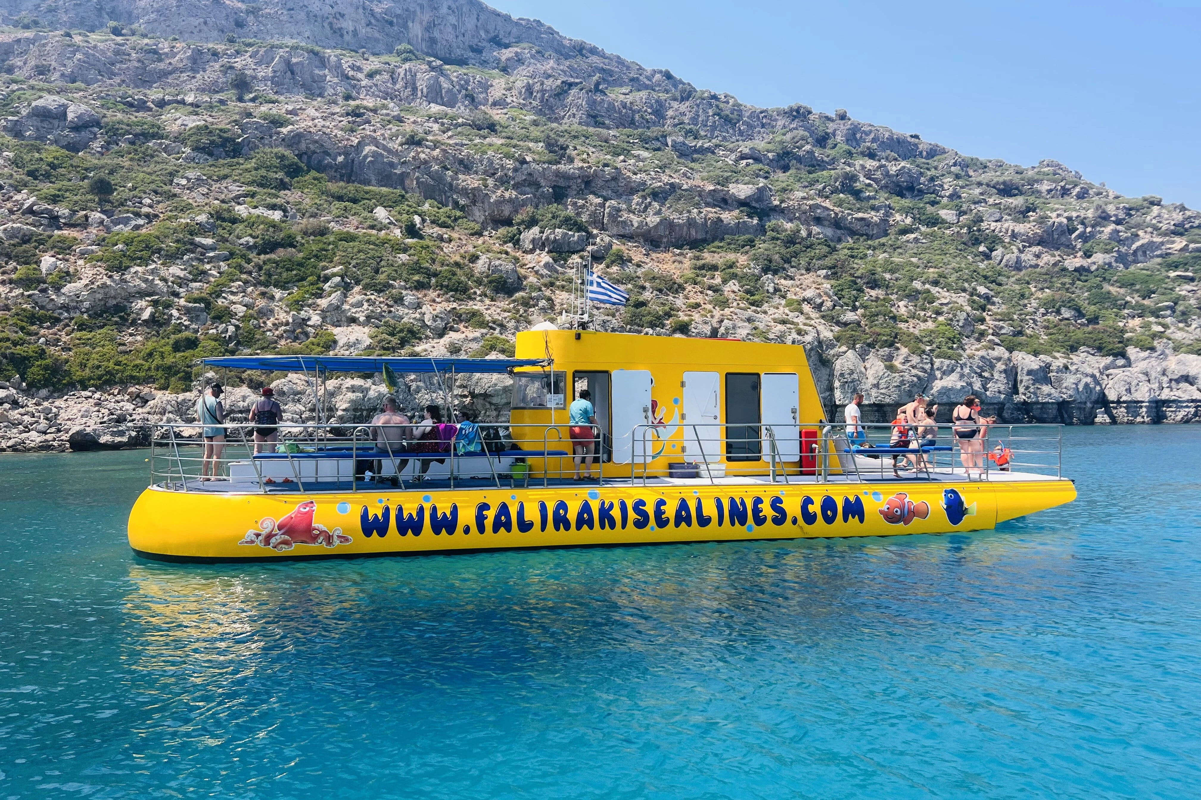 Rhodes: 3-Hour Yellow Semi-Submarine Swim Cruise with Drinks