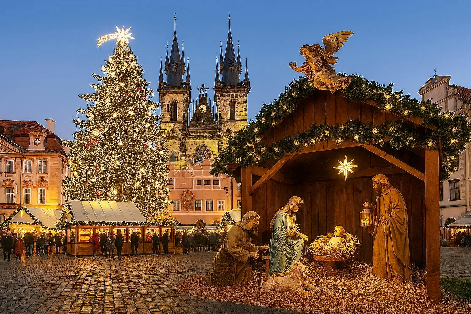 Prague: Christmas Guided Walking Tour + Minorite Monastery Entry