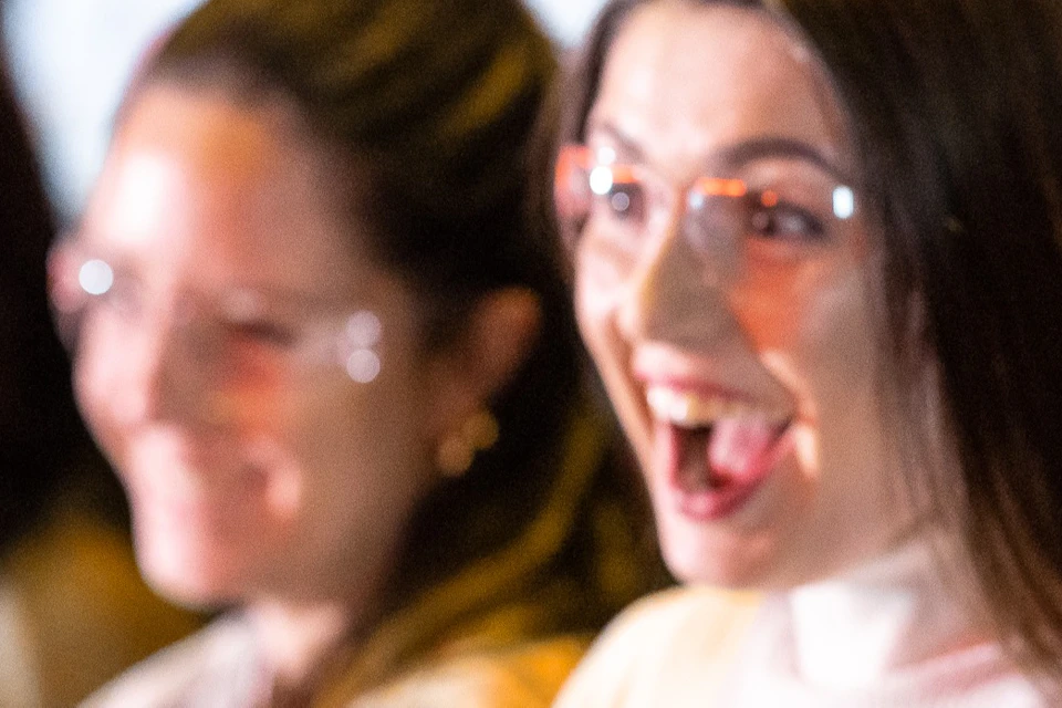 A group of ladies enjoying the thrill of Lava Show.