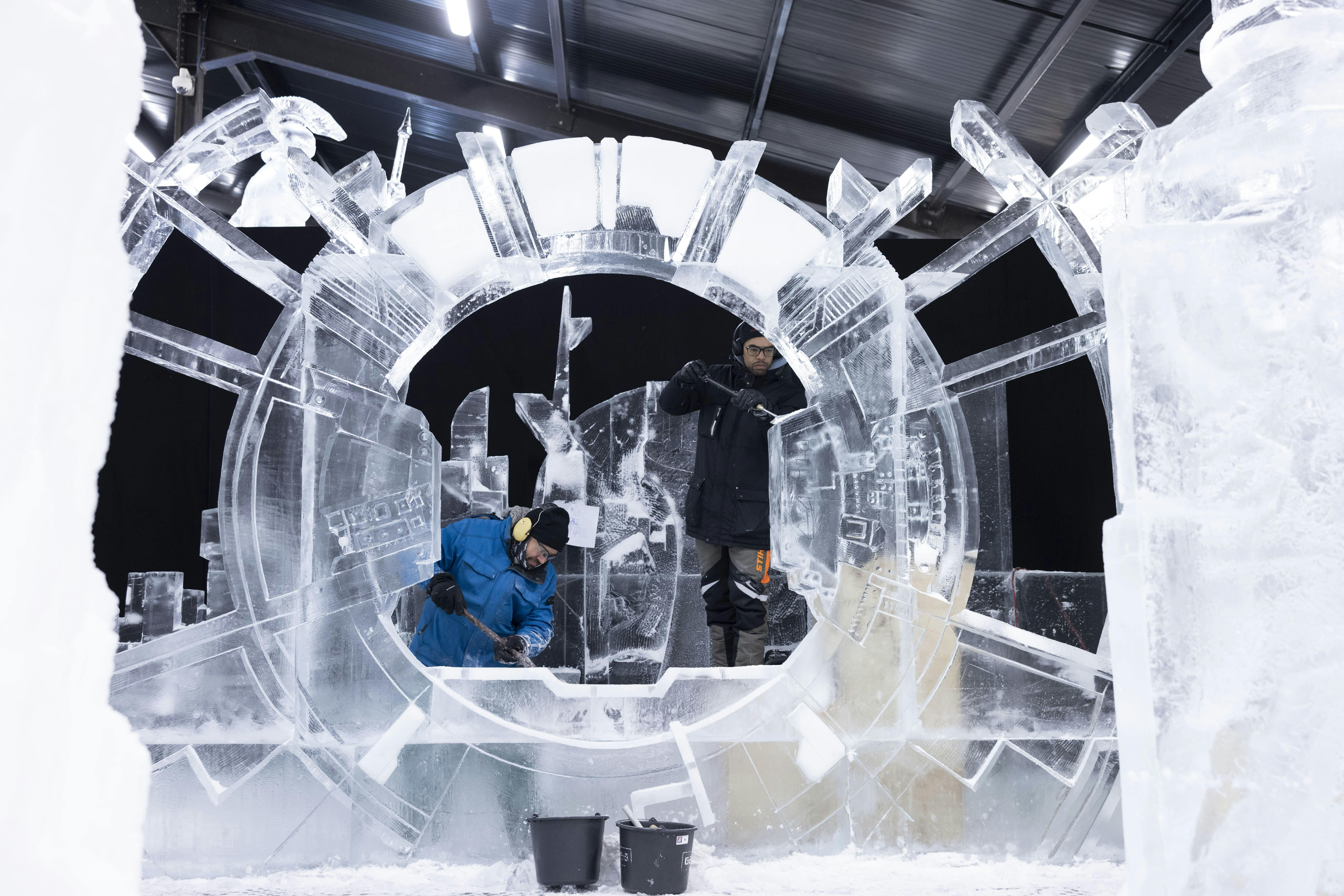 Niederländisches Eisskulpturenfestival