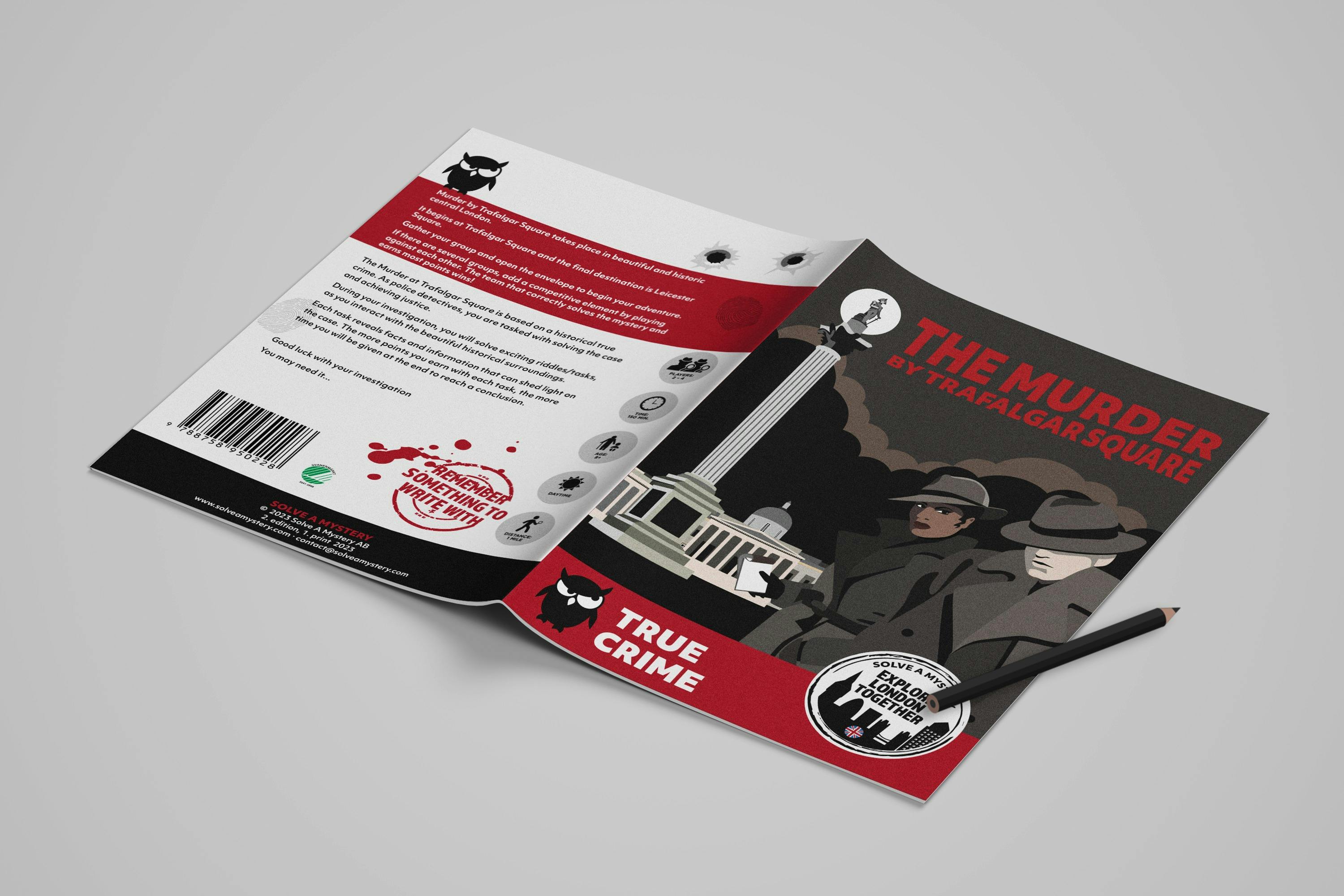 The mystery's front and back.