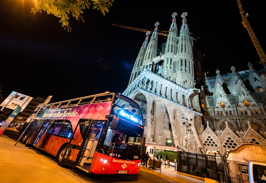 Julbelysning‑bussrundtur Barcelona