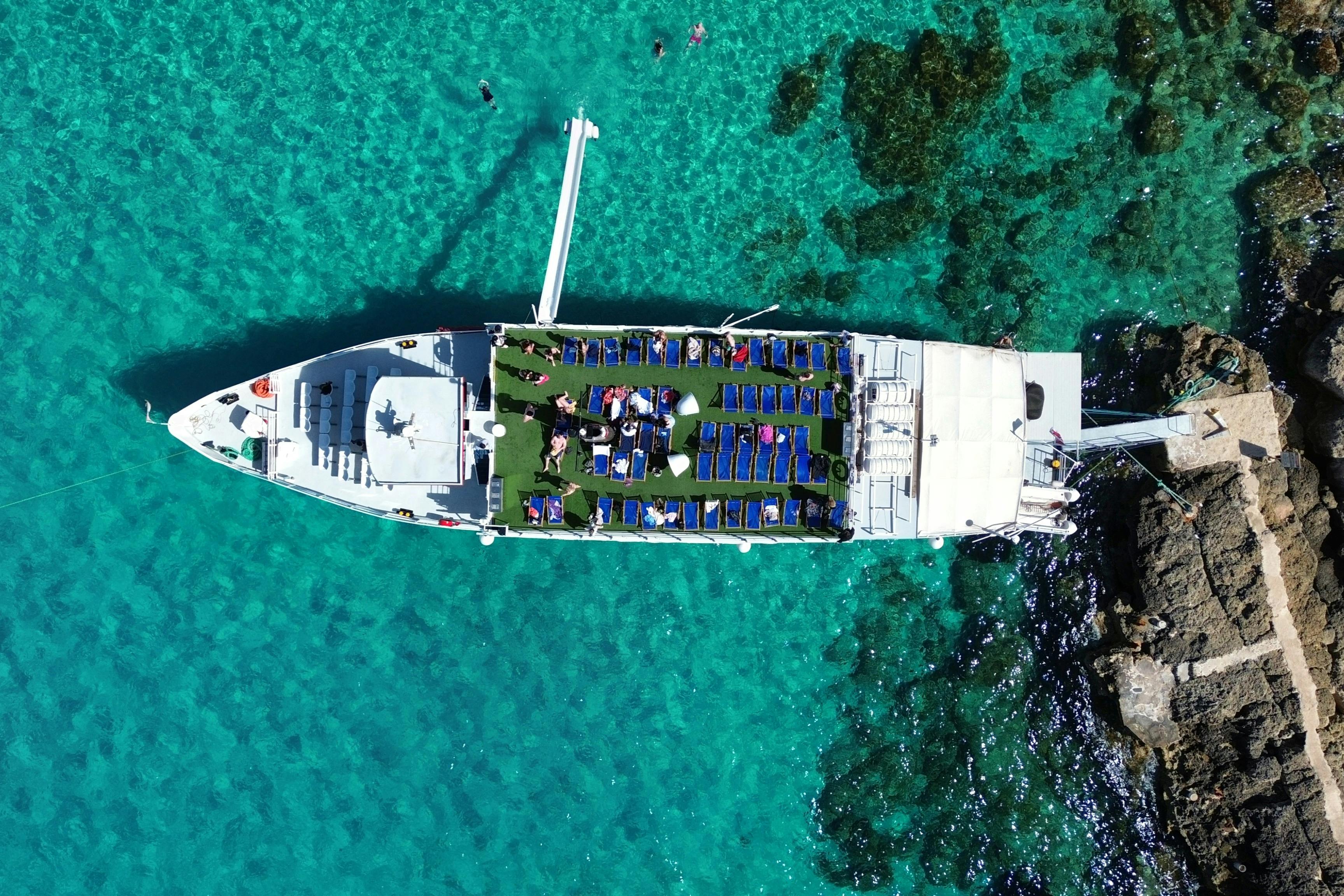 This is the boat in the Blue Lagoon