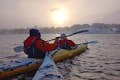 invierno puesta de sol kayak estocolmo
