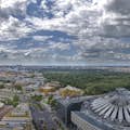 Θέα προς τα δυτικά, Sony Center, Waldorf Astoria, Tiergarten, Philharmonie, Potsdamer Platz, Kollhoff Tower, Panoramapunkt