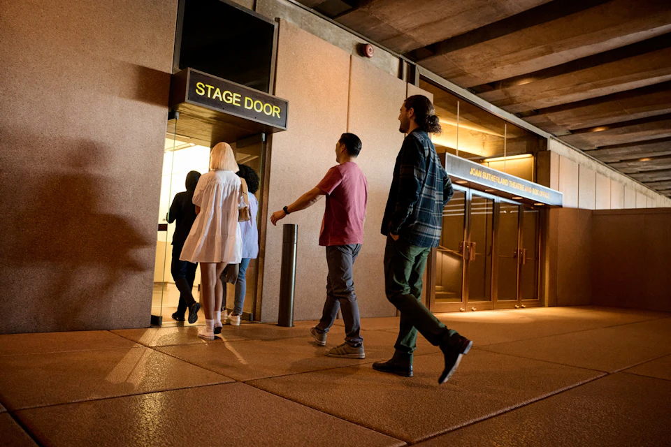Visitors entering through Stage Door for their Backstage Tour