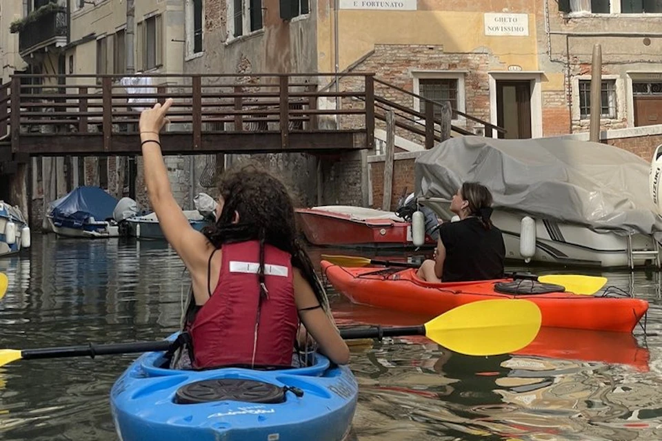girls in kayak
