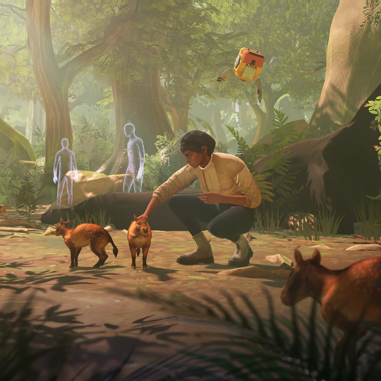 Virtual guide, Charlie and Darwin, Eocene geological era