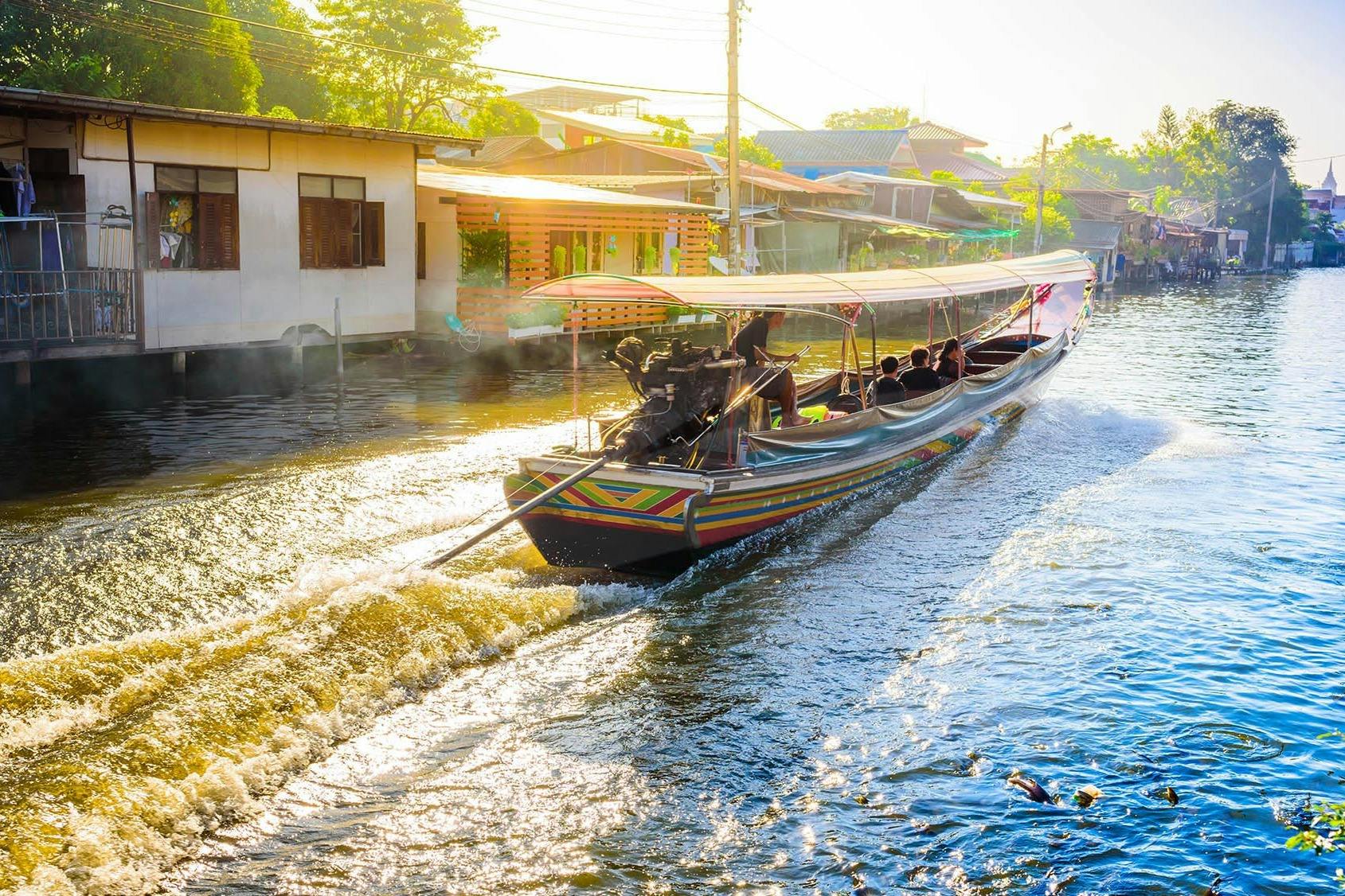 A typical long-tail boat