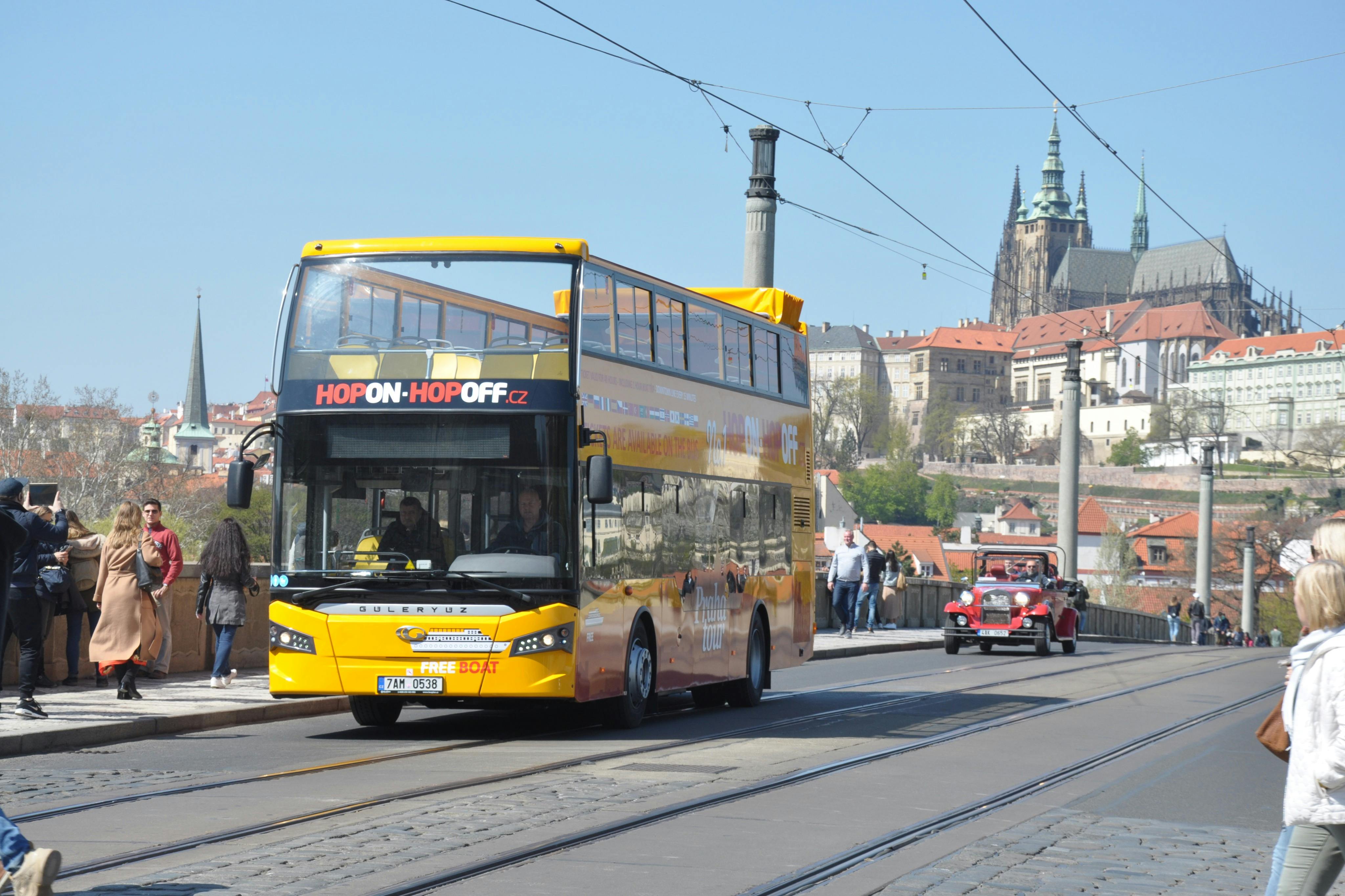 On the red line, you can ride a Double-decker bus