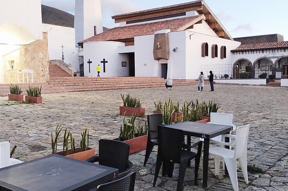 Center of Guatavita where the restaurant La Ruana is located.