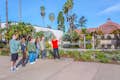 Musée d'art Timken, bâtiment botanique et étang de nénuphars dans le parc Balboa avec San Diego Walks