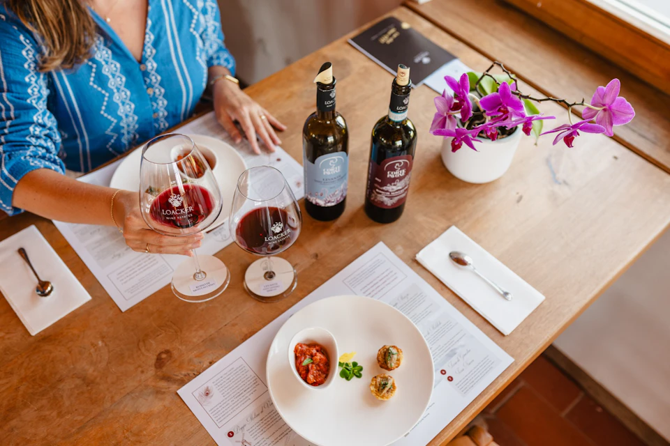 gourmet wine and food tasting