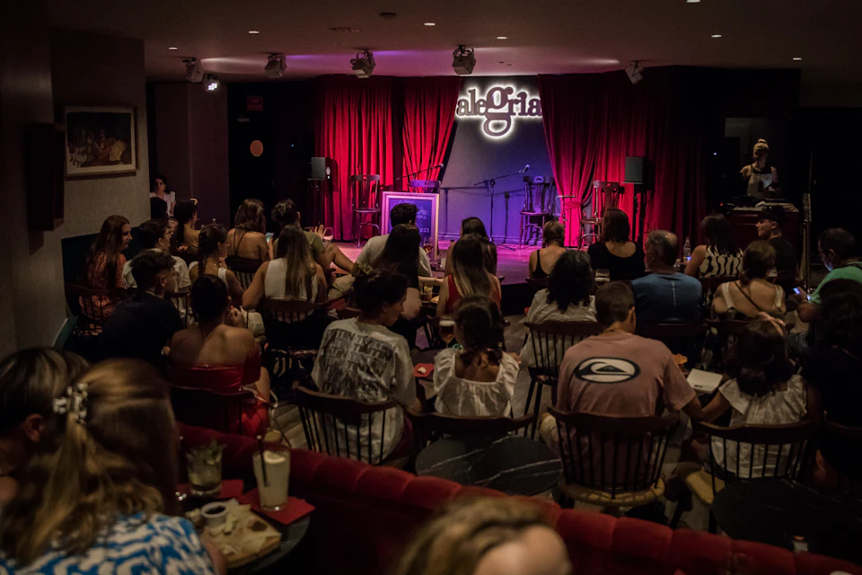Interior with audience in the theater Flamenco joy Malaga