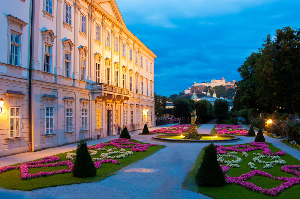 Mirabell Palace at twilight