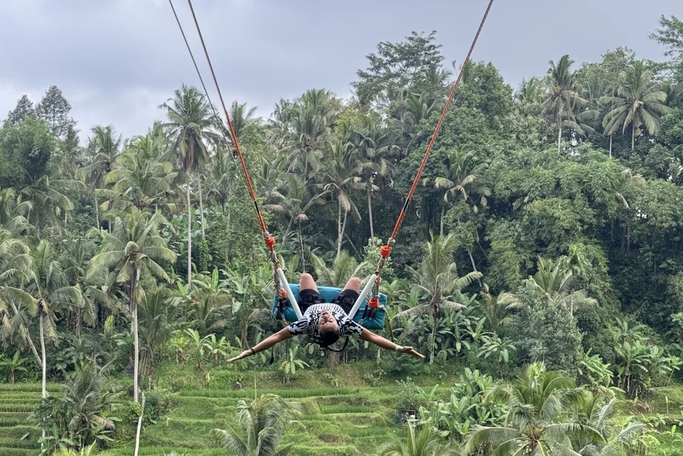 A man on the Extreme Swing