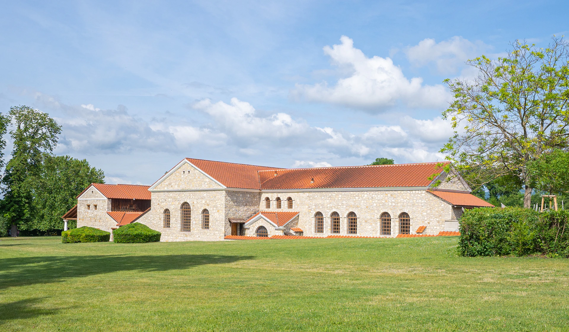 Roman spa exterior view