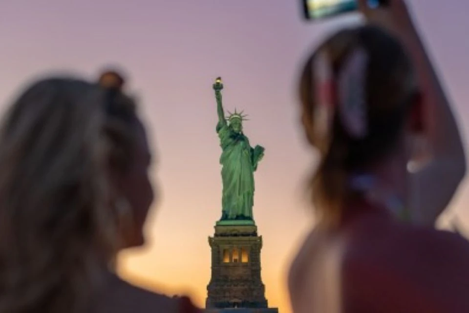 View of Statue of Liberty