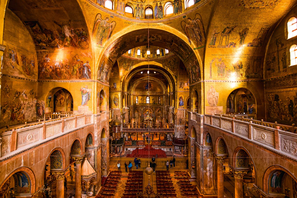 A picture of Saint Mark's Basilica Ceiling