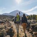 Wandelen naar de top van de berg Teide
