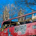 Open top Madrid bus with tourists