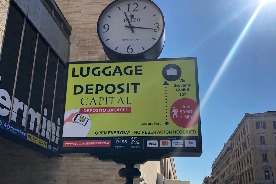 Luggage Deposit Sign Board