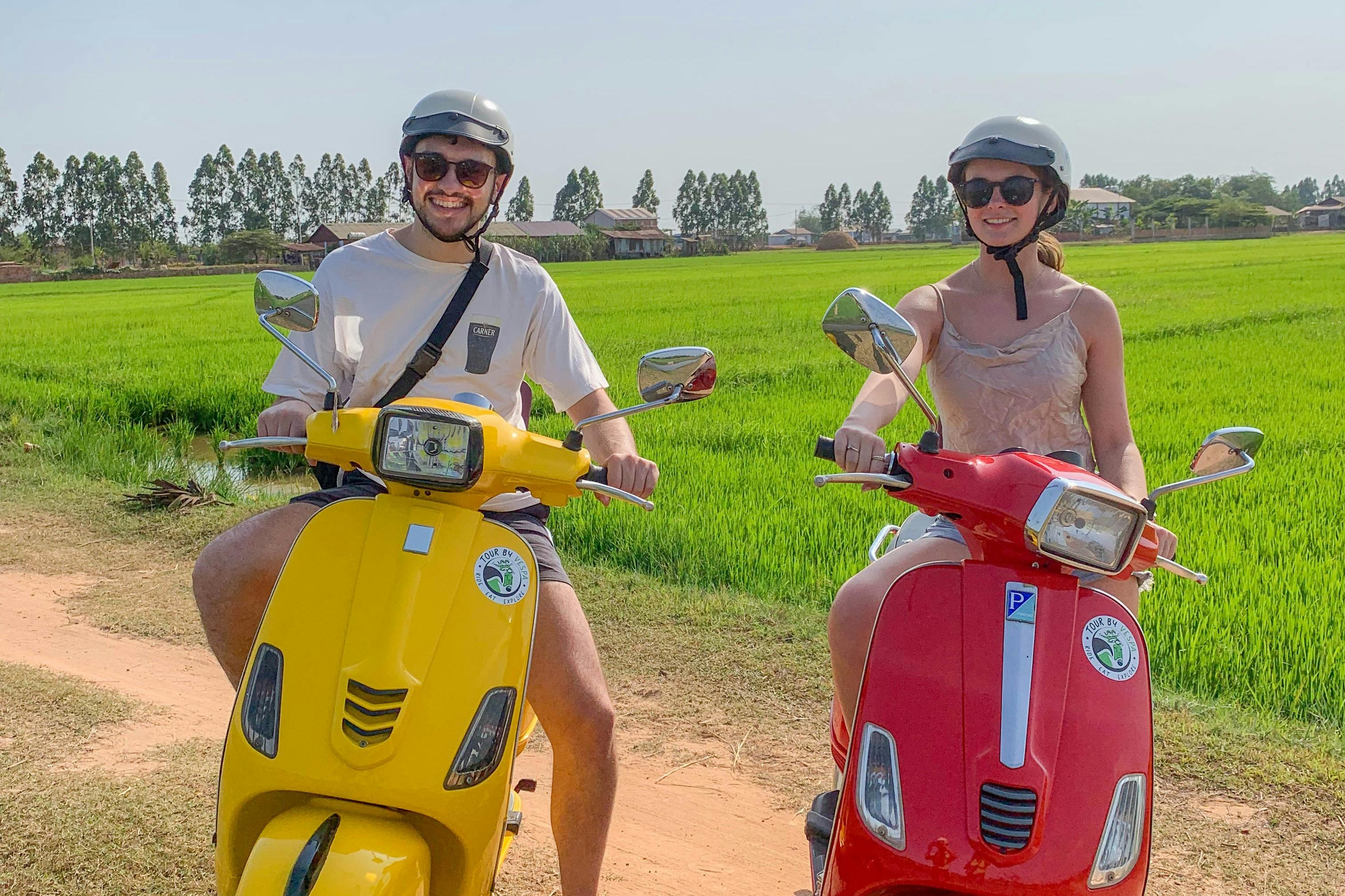 Vespa Adventure at the rice filed 