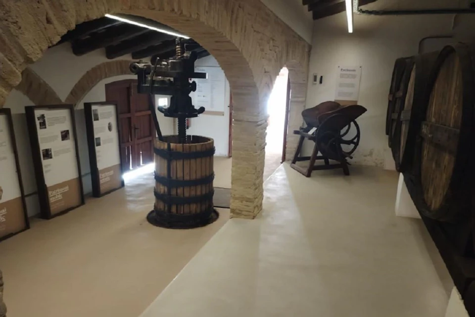 Inside the winery