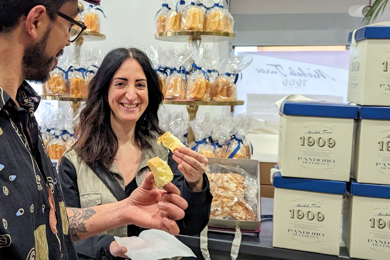 V obchodě Michele Turco 1909, který stále vede rodina vynálezce dortu Pandoro