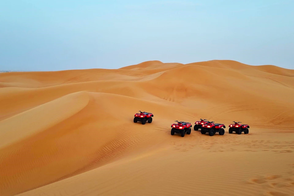 Quad biking in the desert