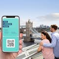 view of tower bridge with London Pass graphic