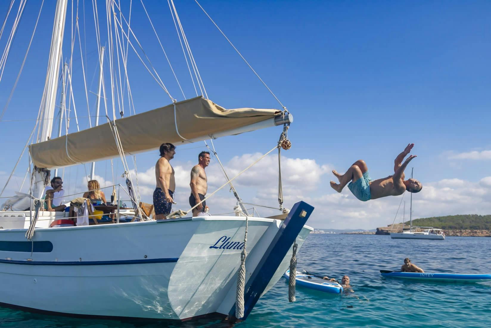 伊比萨私人帆船游艇趣味水上活动