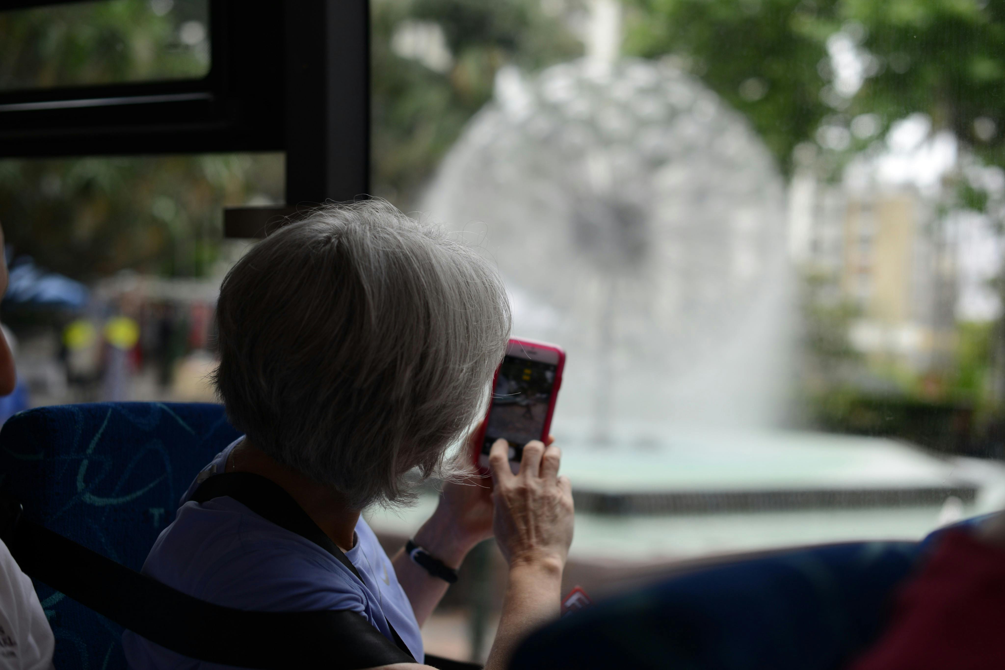 Sightseeing fra komforten af en bus.