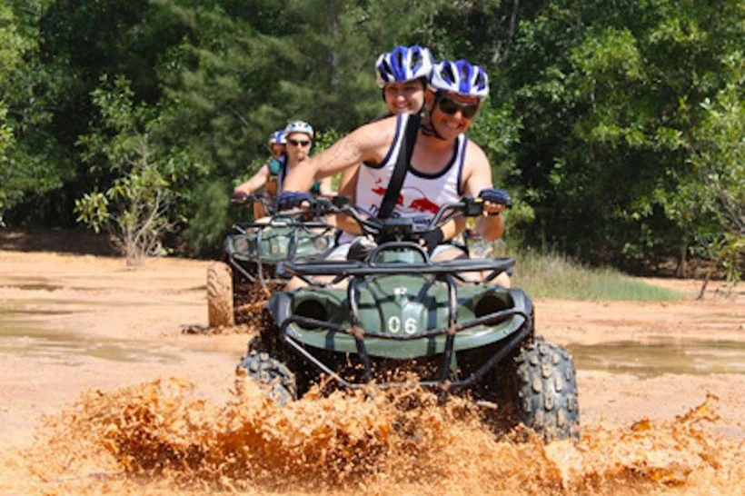 Phuket: Guided ATV Mangrove Jungle & Hidden Beach Tour + Transportation