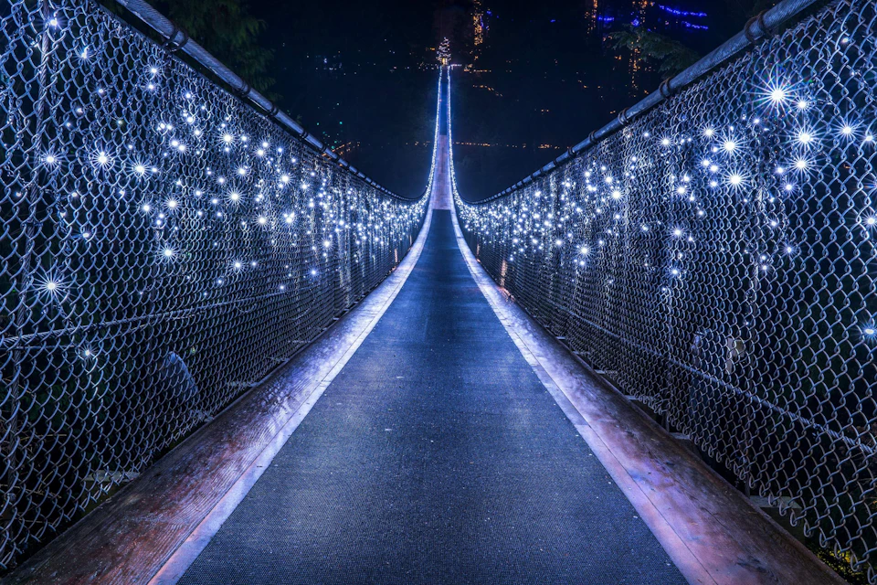 Capilano Suspension Bridge at night