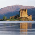 Eilean Donan Castle: Eilean Donan Castle with the mountains of Kintail creating a stunning image.