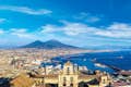 Utsikt över Vesuvio i Napoli