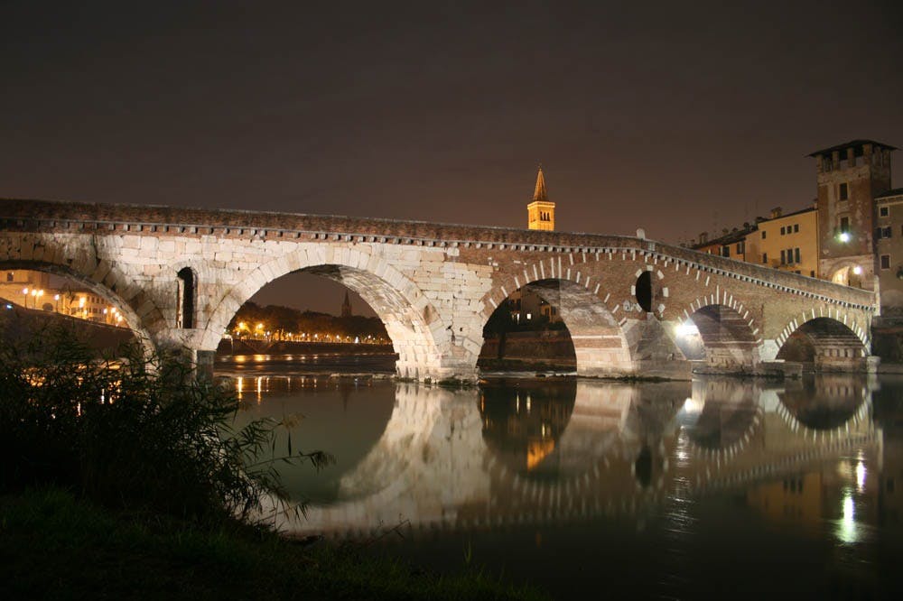 Roman Stone Bridge on Adige River