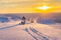 Прогулка на снегоходах по Лапландии