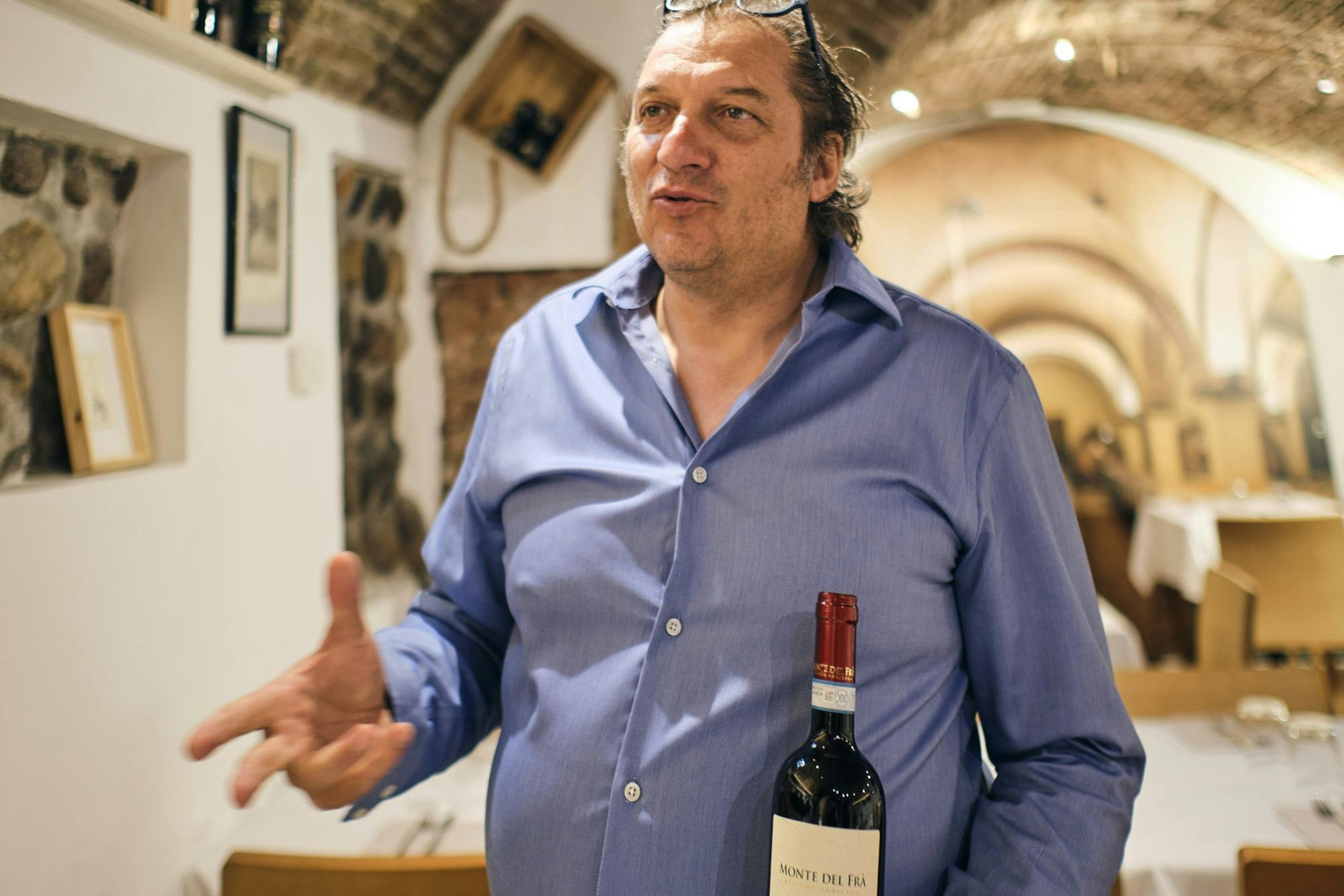 The host Paolo from Osteria La Fregola