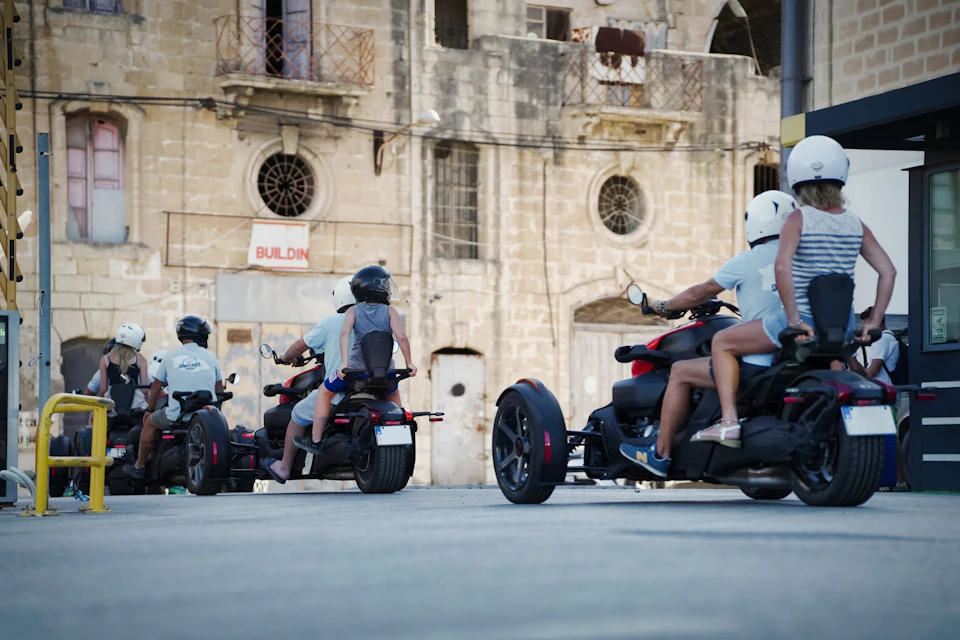 Rykers in Maltese village