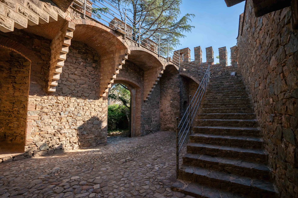Remains of the old medieval castle wall