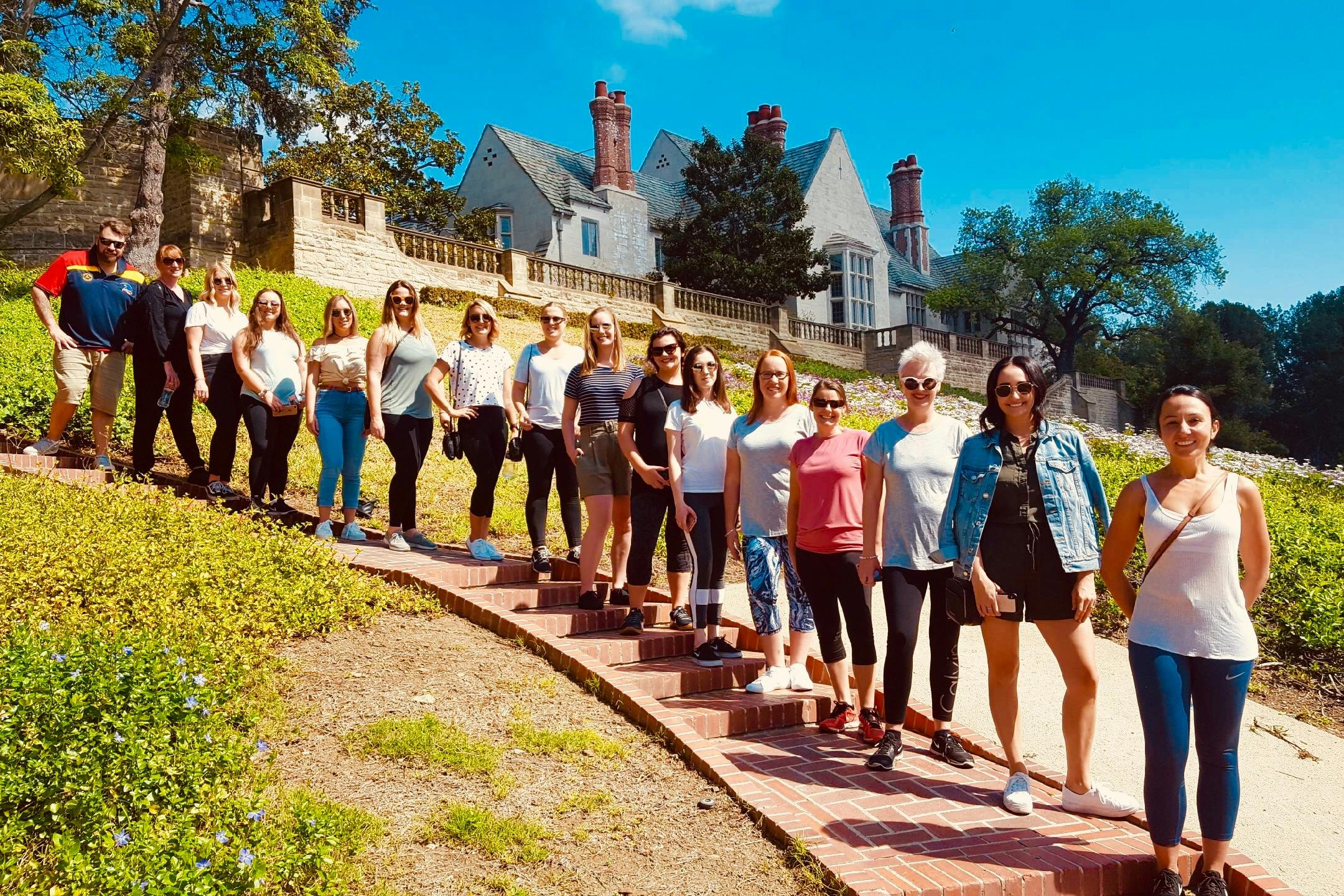 No matter how big your group, we have the right tour for you. These stairs lead up to the infamous Greystone Mansion 