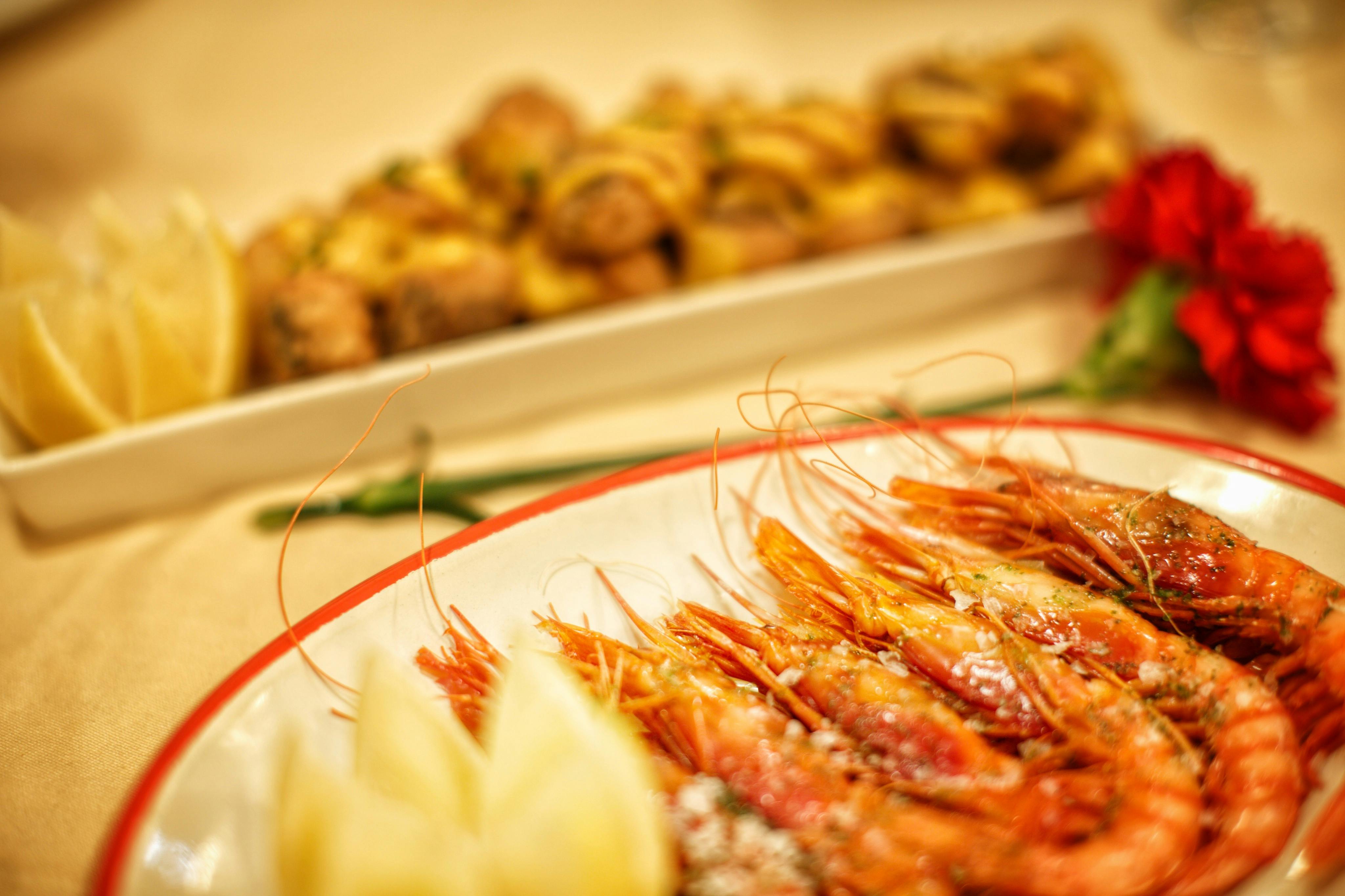 Gamberi rossi alla griglia dal menu Star