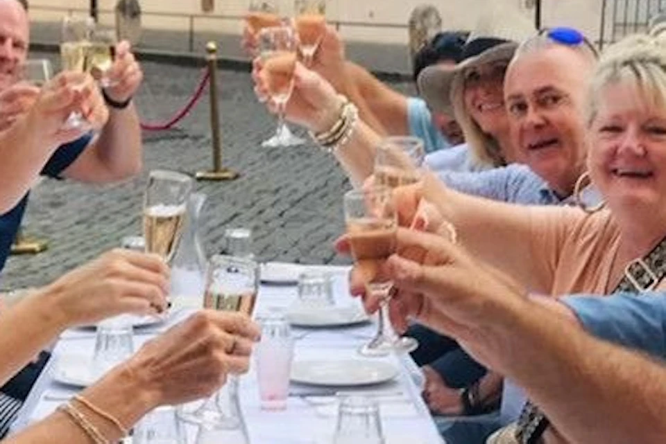 Sharing food and wonderful moments with people from all over the world. Cheers!